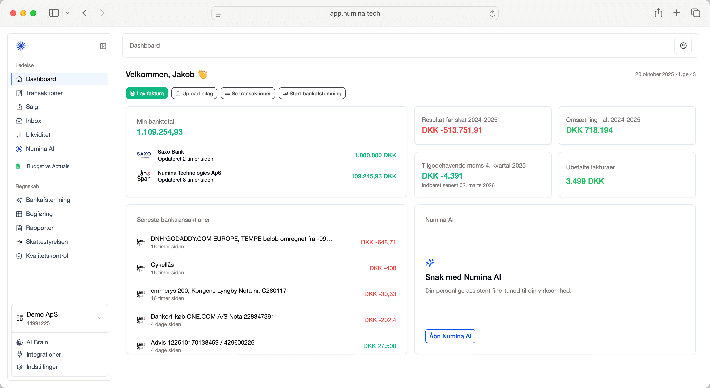 Numina Platform Screenshot