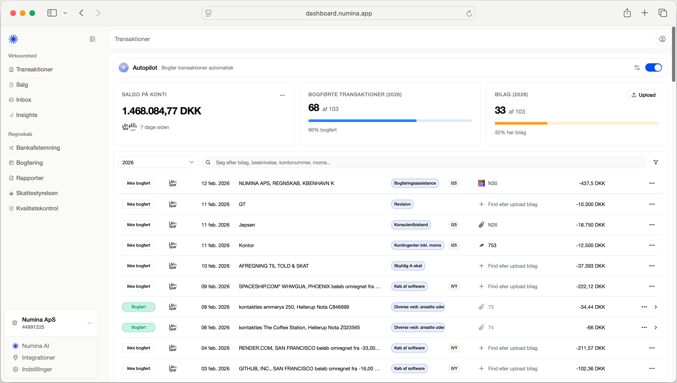Numina Platform Screenshot